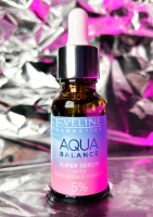 Water and acid, duo perfect, Eveline Aqua Balance, serum brilliant. Skin nourished, radiant and smooth, There's magic in the bottle, it's not a mystery!